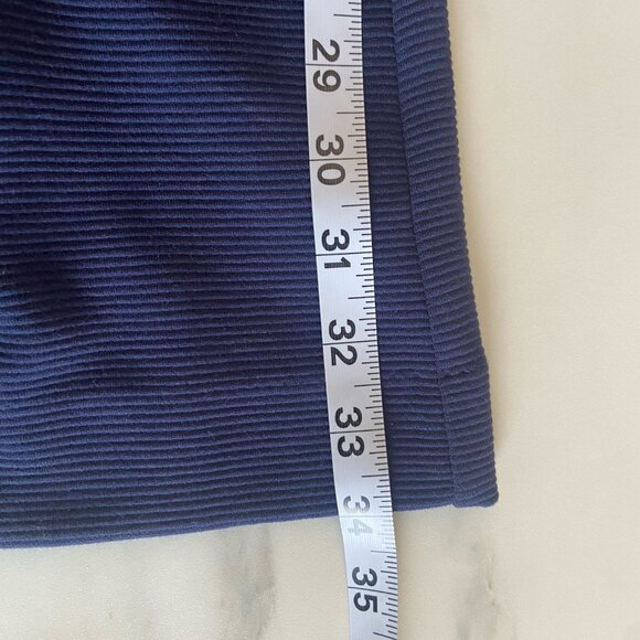 Lilly Pulitzer Charlena Navy Blue Shift Dress Size XXS Gold Button Ribbed Resort - Picture 9 of 9